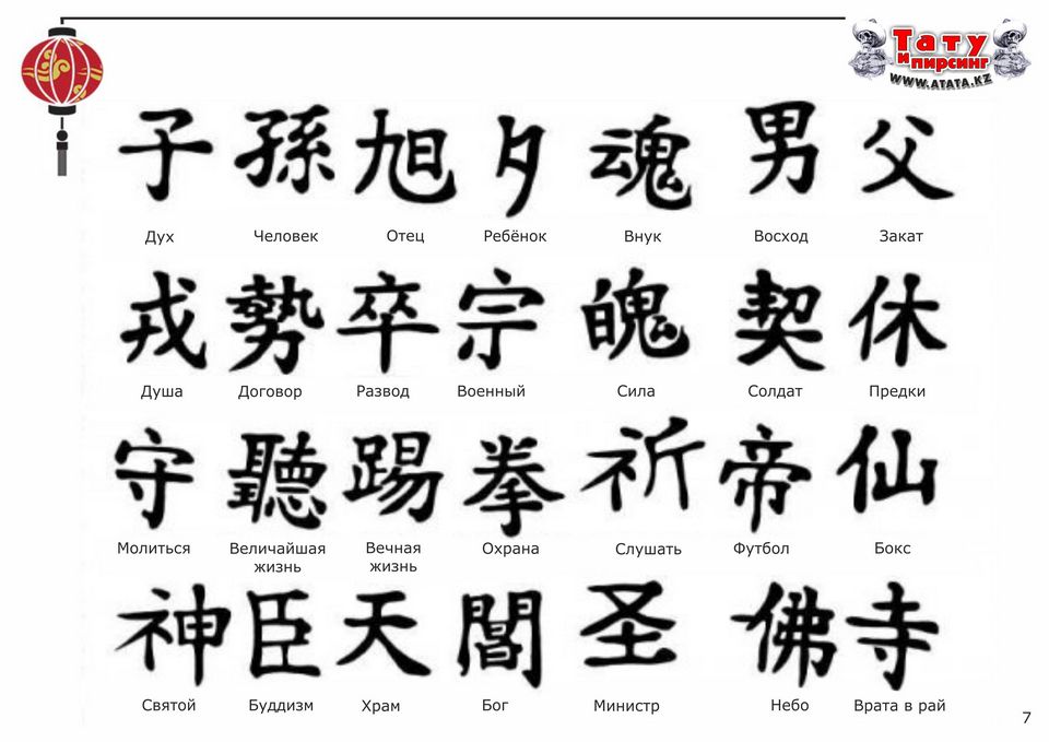 Перевод надписей для тату и татуировок на японские иероглифы | Бюро переводов 